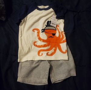 Shortsleeve shirt and shorts set